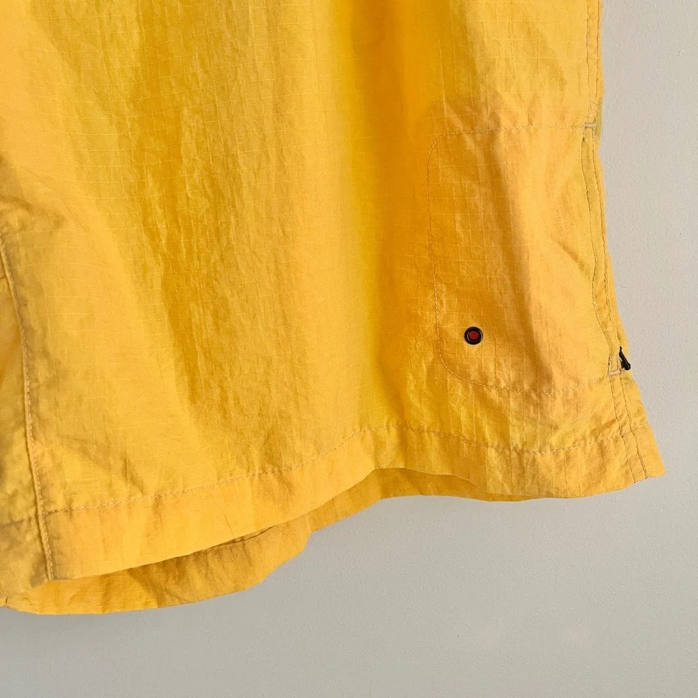 Vintage Nike Swim Trunks Men's Large Yellow Y2K Sportswear Beach Summer Ripstop